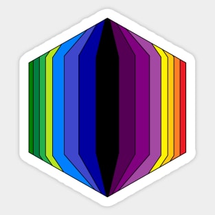 Colorful hexagon Sticker